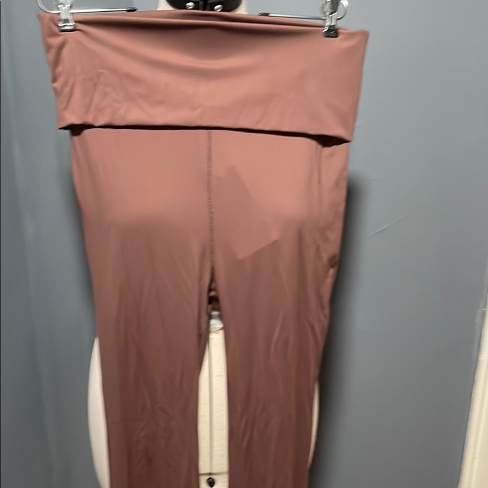Zara Mauve High-Waisted Flare Pants Size-Large NWT